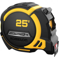 Komelon - 25' x 1-1/4" Hi-Vis Yellow/White Blade Tape Measure - First Tool & Supply