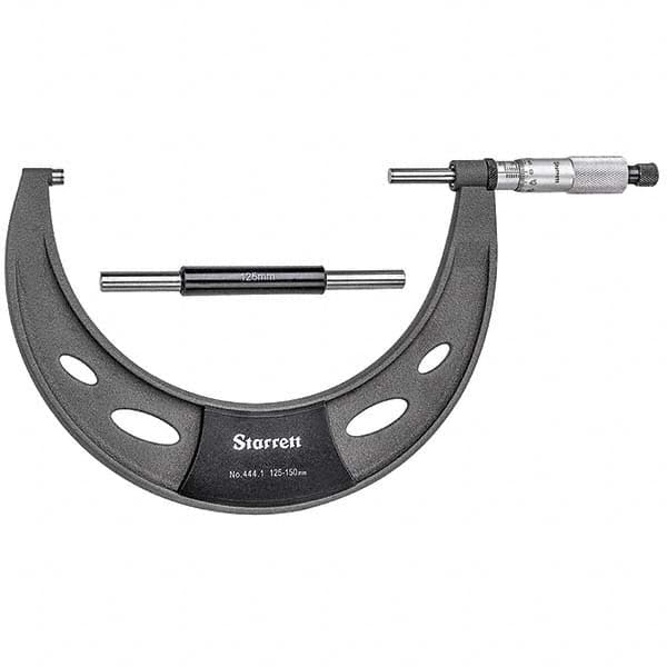 Starrett - Mechanical Outside Micrometers Minimum Measurement (mm): 125.00 Maximum Measurement (mm): 150.00 - First Tool & Supply