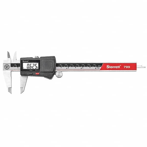 Starrett - 0 to 6" Range, 0.01mm Resolution, Electronic Caliper - First Tool & Supply