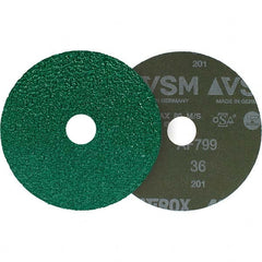 VSM - 5" Diam, 7/8" Hole, 36 Grit Ceramic Fiber Disc - First Tool & Supply