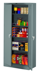 36"W x 18"D x 78"H Storage Cabinet, Knocked-Down, with 4 Adj. Shelves, Levelers, - First Tool & Supply