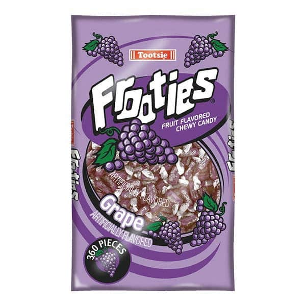 Tootsie Roll - Snacks, Cookies, Candy & Gum Breakroom Accessory Type: Candy Breakroom Accessory Description: Frooties, Grape, 38.8oz Bag, 360 Pieces/Bag - First Tool & Supply