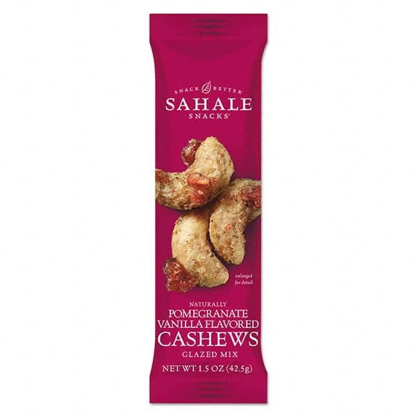 Sahale Snacks - Snacks, Cookies, Candy & Gum Breakroom Accessory Type: Nuts Breakroom Accessory Description: Glazed Mixes, Cashew Pom Vanilla, 1.5 oz, 18/Carton - First Tool & Supply