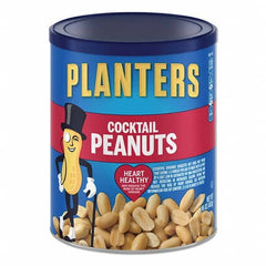 Planters - Snacks, Cookies, Candy & Gum Breakroom Accessory Type: Nuts Breakroom Accessory Description: Cocktail Peanuts, 16 oz Can - First Tool & Supply