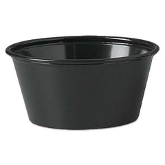 DART - Plastic Souffle Portion Cups, 3 1/4 oz, Black, 250/Bag, 2500/Carton - First Tool & Supply