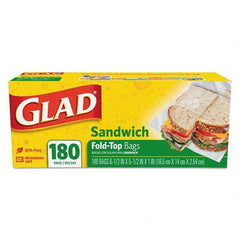 Glad - Reclosable Food & Sandwich Bags Volume Capacity: 1 Gal. Width (Inch): 6-1/2 - First Tool & Supply