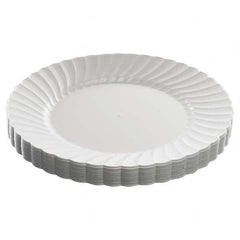 WNA - Classicware Plastic Dinnerware, Plates, Plastic, White, 9in, 12/Bag, 15/Carton - First Tool & Supply