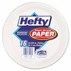 Hefty - Super Strong Paper Dinnerware, 10 1/8" Plate, Bagasse, 16/Pack, 12 Packs/Carton - First Tool & Supply