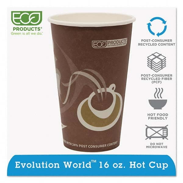 ECO PRODUCTS - Evolution World 24% Recycled Content Hot Cups - 16 oz, 50/PK, 20 PK/CT - First Tool & Supply