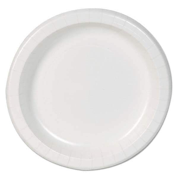 Dixie Basic - Basic Paper Dinnerware, Plates, White, 8.5" Diam, 125/Pack, 4/Carton - First Tool & Supply