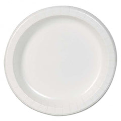 Dixie Basic - Basic Paper Dinnerware, Plates, White, 8.5" Diam, 125/Pack, 4/Carton - First Tool & Supply