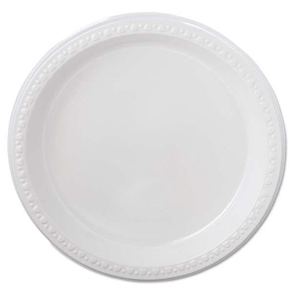 Chinet - Heavyweight Plastic Plates, 9" Diam, White, 125/Pack, 4 Packs/CT - First Tool & Supply