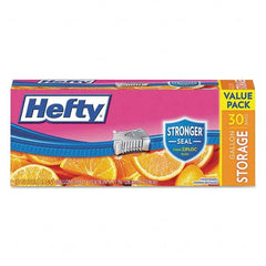 Hefty - Reclosable Food & Sandwich Bags Volume Capacity: 1 Gal. Width (Inch): 2-1/2 - First Tool & Supply