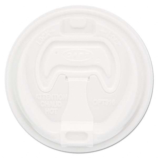 DART - Optima Reclosable Lid, 12-24 oz Foam Cups, White, 100/Bag - First Tool & Supply