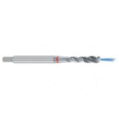 M5x0.80 6H 3-Flute Cobalt Red Ring Semi-Bottoming 40 degree Spiral Flute Tap-Bright - First Tool & Supply