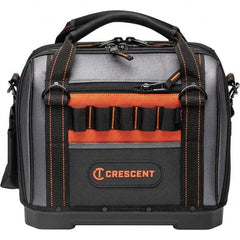 Crescent - 32 Pocket, Polyester, Black/Orange Closed Top Tool Bag - First Tool & Supply