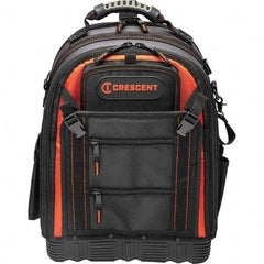 Crescent - 38 Pocket, Polyester, Black/Orange Backpack Tool Bag - First Tool & Supply