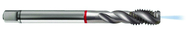 M8x1.0 6H 3-Flute Cobalt Red Ring Semi-Bottoming 40 degree Spiral Flute Tap-Bright - First Tool & Supply