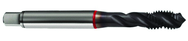 M6x1.0 6H 3-Flute Cobalt Red Ring Semi-Bottoming 40 degree Spiral Flute Tap-TiCN - First Tool & Supply