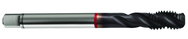 M18x2.5 6H 4-Flute Cobalt Red Ring Semi-Bottoming 40 degree Spiral Flute Tap-TiCN - First Tool & Supply