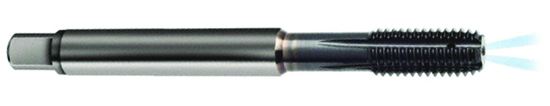 M6 x 1.0 Dia. - 6HX - 4 FL - Carbide Full Bott Tap-TiCN -Coolant-Thru-FORM-E DIN 371 - First Tool & Supply