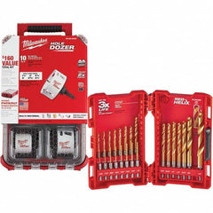 Milwaukee Tool - Hole Saw Kits Minimum Saw Diameter (Inch): 1-1/2 Maximum Saw Diameter (Inch): 4-1/4 - First Tool & Supply