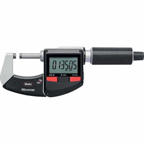 Mahr - Electronic Outside Micrometers Type: Standard Minimum Measurement (Decimal Inch): 1.0000 - First Tool & Supply