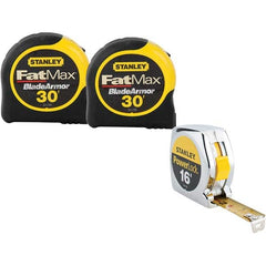 Stanley - Tape Measures Length (Feet): 30.000 Width (Inch): 1-1/4 - First Tool & Supply