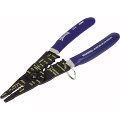 Williams - Wire & Cable Strippers; Type: Tethered Double-Dipped Plastic Handles Curved Wire Cutter ; Maximum Capacity: 10 ; Minimum Wire Gage: 22 ; Overall Length (Inch): 8-1/4 ; Wire Type: AWG ; Handle Material: Double Dip; Plastic - Exact Industrial Supply
