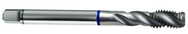 3/4-10 2B 4-Flute Cobalt Blue Ring Semi-Bottoming 40 degree Spiral Flute Tap-Bright - First Tool & Supply