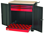 CNC Workstation - Holds 18 Pcs. 50 Taper - Black/Red - First Tool & Supply