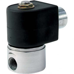 Parker - 24/60 VAC 1/4" NPT Port Brass Two-Way Direct Acting Solenoid Valve - First Tool & Supply