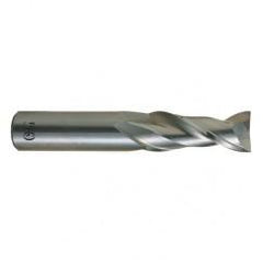 3/4 Dia. x 4 Overall Length 2-Flute .090 C/R Solid Carbide SE End Mill-Round Shank-Center Cutting-Uncoated - First Tool & Supply