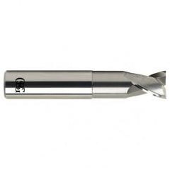 1/4 Dia. x 2-1/2 Overall Length 2-Flute .020 C/R Solid Carbide SE End Mill-Round Shank-Center Cutting-Uncoated - First Tool & Supply