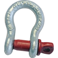 Crosby - Shackles; Nominal Chain Size: 3/4 ; Load Limit (Ton): 4.75 ; Pin Type: Bolt ; Material: Carbon Steel - Exact Industrial Supply