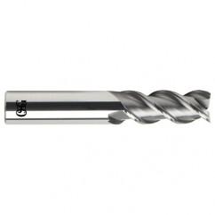 3/4 Dia. x 4 Overall Length 3-Flute .090 C/R Solid Carbide SE End Mill-Round Shank-Center Cutting-Uncoated - First Tool & Supply