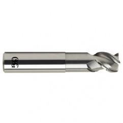 1/2 Dia. x 3 Overall Length 3-Flute .060 C/R Solid Carbide SE End Mill-Round Shank-Center Cutting-Uncoated - First Tool & Supply