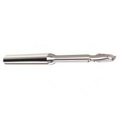 1/8" Dia. - 1/8" LOC - 3" OAL - .015 C/R  2 FL Carbide End Mill with 2.00 Reach - Uncoated - First Tool & Supply