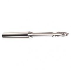 3mm Dia. - 3mm LOC - 57mm OAL - .25mm C/R  2 FL Carbide End Mill with 3mm Reach - Uncoated - First Tool & Supply