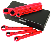 Insulated 6 Piece Inch Ratchet Wrench Set 3/8; 7/16; 1/2; 9/16; 5/8; 3/4 in Storage Case - First Tool & Supply