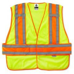 8240HL XL/2XL LIME 2-TONE VEST - First Tool & Supply