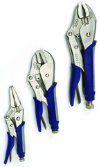 3 Piece - Asst Jaw Cushion Grip Locking Plier Set - First Tool & Supply