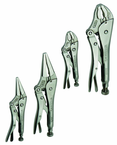 4 Piece - Curved & Straight Jaw Locking Plier Set - First Tool & Supply