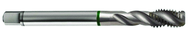 M10x1.0 6H 3-Flute Cobalt Green Ring Semi-Bottoming 40 degree Spiral Flute Tap-Bright - First Tool & Supply