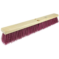 24″ - Red-Brown Heavy Sweeping Broom Without Handle - First Tool & Supply