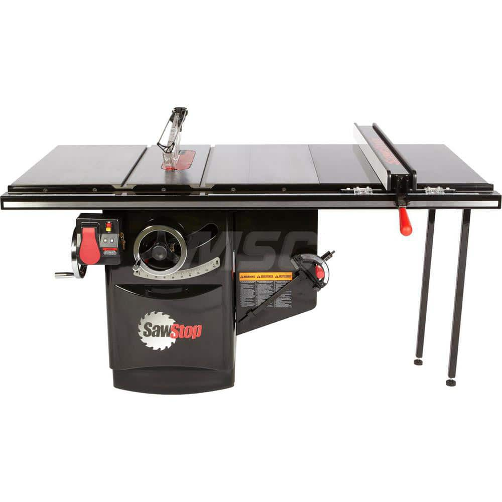 Table Saws; Blade Diameter (Inch): 10; Arbor Diameter (Inch): 5/8; Rip Capacity: 36 in; Maximum Cutting Depth (Inch): 3-1/8; Phase: 3; Horse Power: 7; Table Depth: 30 in; Maximum Speed: 4000 RPM; Amperage: 17.8; Voltage: 230; Maximum Rip to Left of Blade