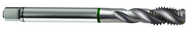 M10x1.0 6H 3-Flute Cobalt Green Ring Full Bottom 40 degree Spiral Flute Tap-Bright - First Tool & Supply