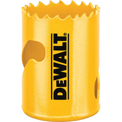 DeWALT - Hole Saws; Saw Diameter (Inch): 1-1/2 ; Cutting Depth (Inch): 1-3/4 ; Saw Material: Bi-Metal ; Cutting Edge Style: Toothed Edge ; Material Application: Metal; Plastic; Wood ; Pipe Size Compatibility (Inch): 4-1/8 - Exact Industrial Supply