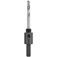 DeWALT - Hole-Cutting Tool Arbors; Tool Compatibility: Hole Saws ; Minimum Tool Diameter Compatibility (Inch): 9/16 ; Maximum Tool Diameter Compatibility (Inch): 1-3/16 ; Shank Type: Hex ; Shank Cross-Section Shape: Hex ; Integral Pilot Type: None - Exact Industrial Supply