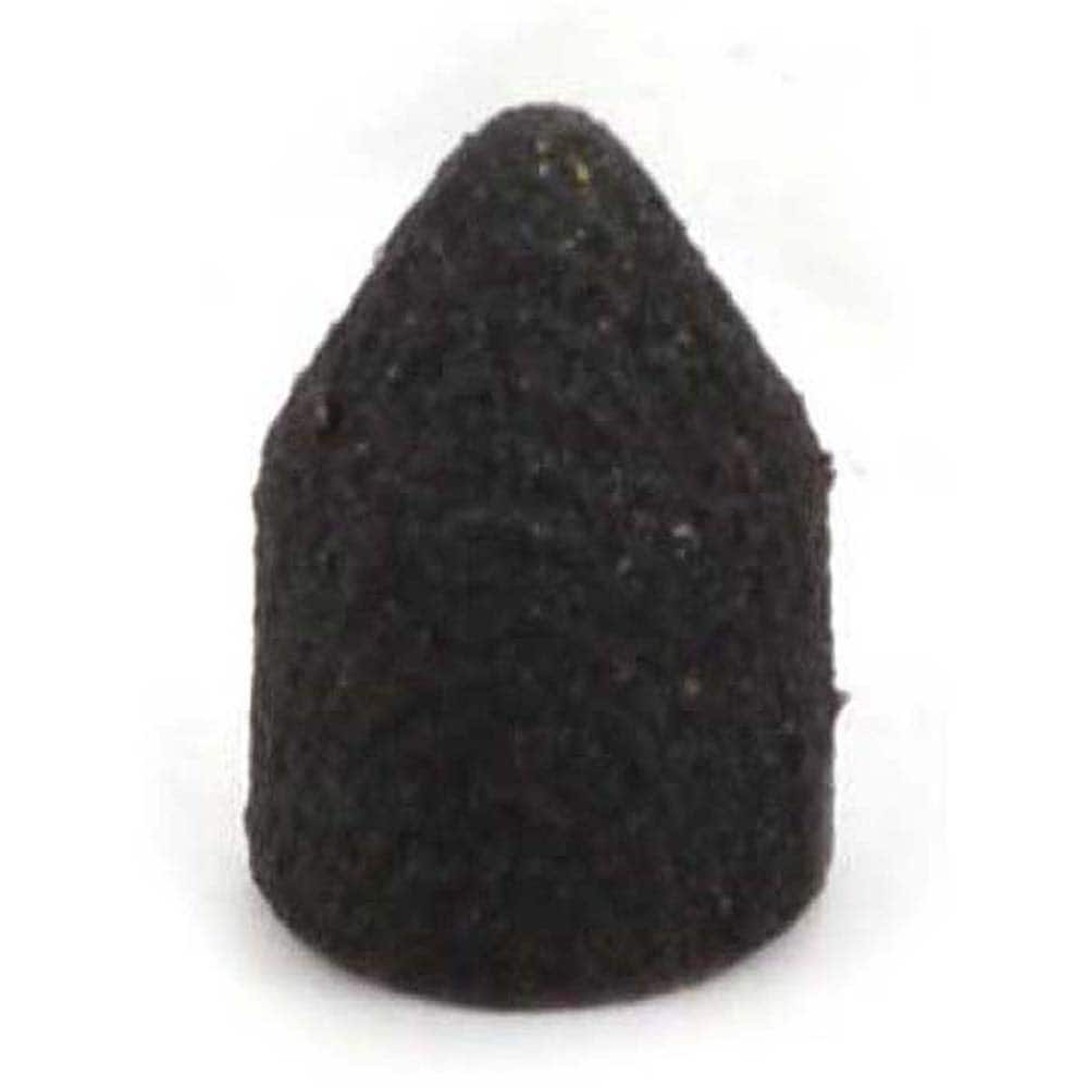 Superior Abrasives - Cones & Plugs; Maximum Diameter (Inch): 9/32 ; Abrasive Material: Aluminum Oxide ; Grit: 150 ; Wheel Type Number Code: 17 ; Arbor Hole Thread Size: 1/2 ; Shape: Cone - Exact Industrial Supply